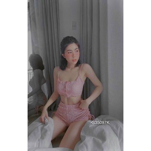 SET NGỦ 2 DÂY SHORT RÚT, SET ĐÙI ÁO 2 DÂY THUN XỐP | BigBuy360 - bigbuy360.vn