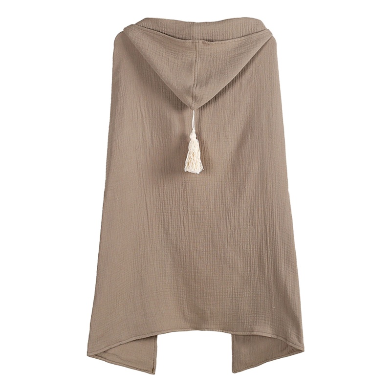 Khăn Tắm Cotton Muslin 4 Lớp Có Mũ Trùm Cho Bé