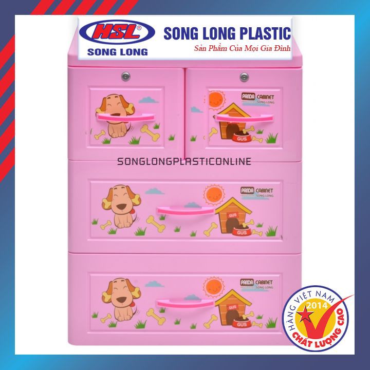 Tủ Quần Áo Trẻ Em Panda 3 Tầng Song Long