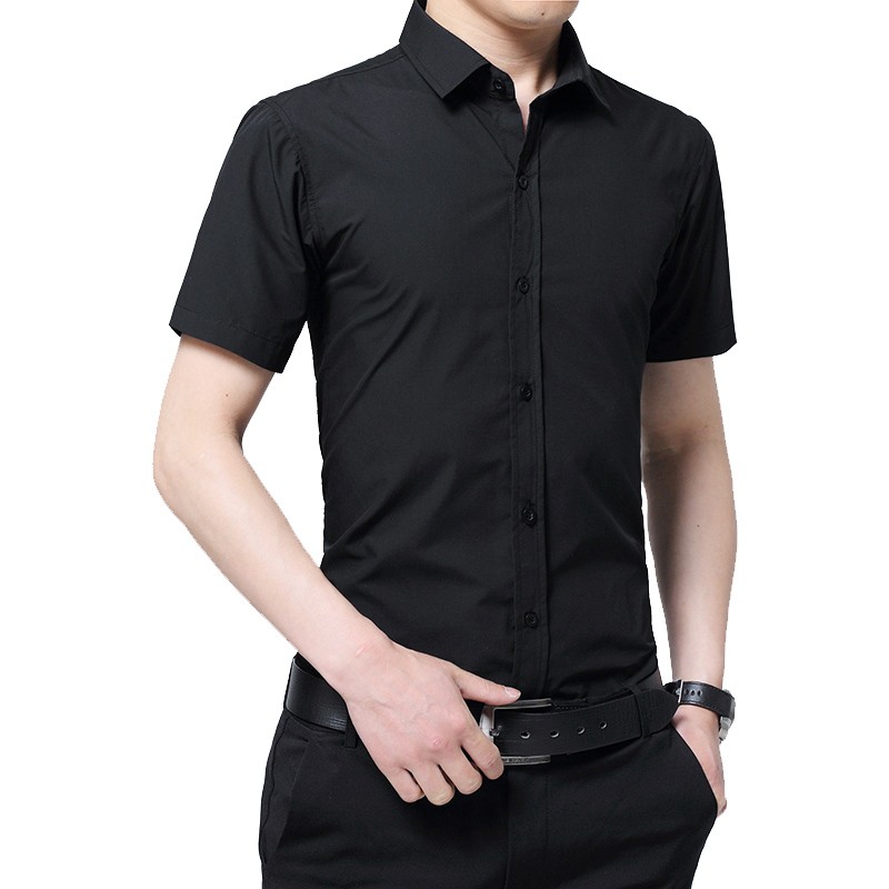 Áo Sơ Mi Nam NGẮN TAY Cao Cấp Chất liệu lụa , không nhăn, thoáng mát, thấm hút mồ hôi