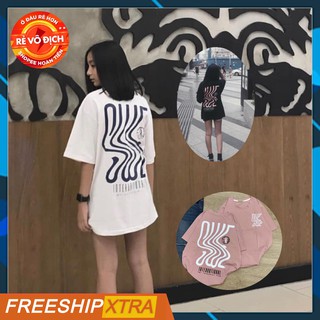 Áo thun unisex tay lỡ cotton cao cấp ❤️💕SWE ❤️💕 freesize Trắng Đen🎁🎁🎁
