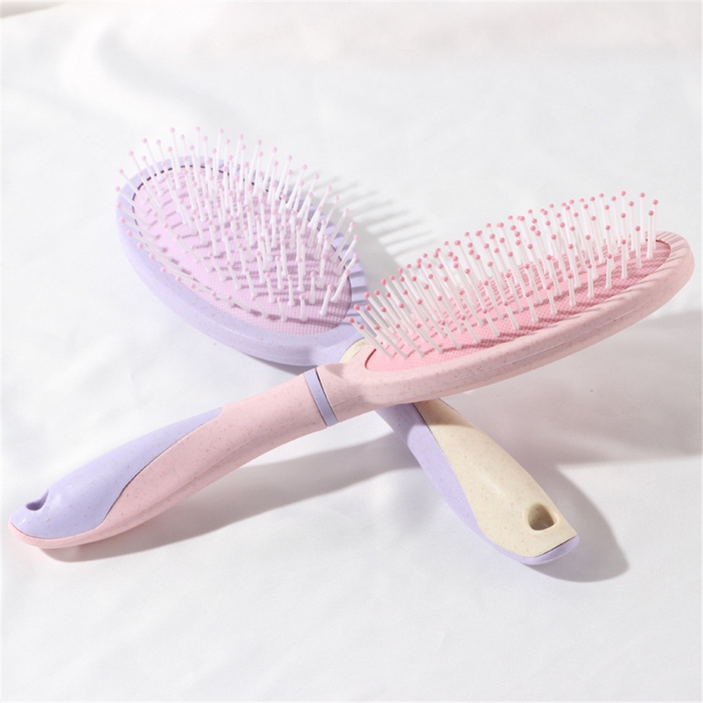 Lược Chải Tóc Mát Xa Chống Tĩnh Điện Màu Hồng Phong Cách Hàn Quốc Dành Cho Nữ