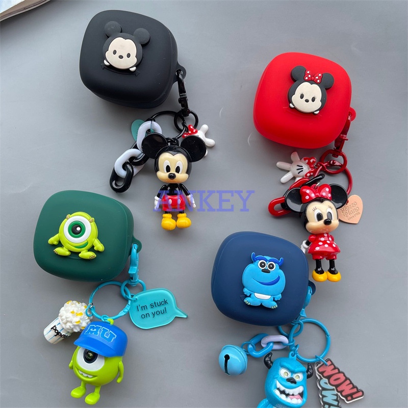 For Anker Soundcore P25i R50i P20i Case Silicone Lovely Earbuds Waterproof Shockproof Soft Protective Headphone Cover Headset Skin with Pendant