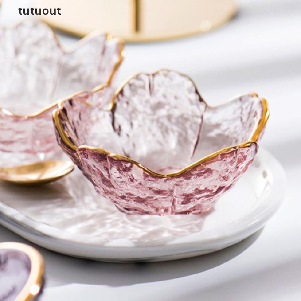 Đĩa Thủy Tinh Đựng Nước Chấm Hình Hoa Anh Đào Phong Cách Bắc Âu