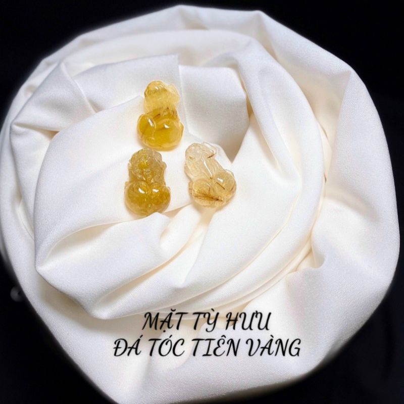 Dây Chuyền Tỳ Hưu T.anh Tóc Màu Vàng Kèm Dây Đeo Cổ