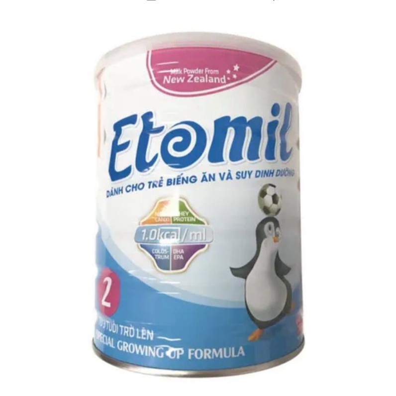 sữa Etomil số 2 dành cho trẻ từ 3 tuổi trở lên biếng ăn, còi xương, suy dinh dưỡng nhẹ cân