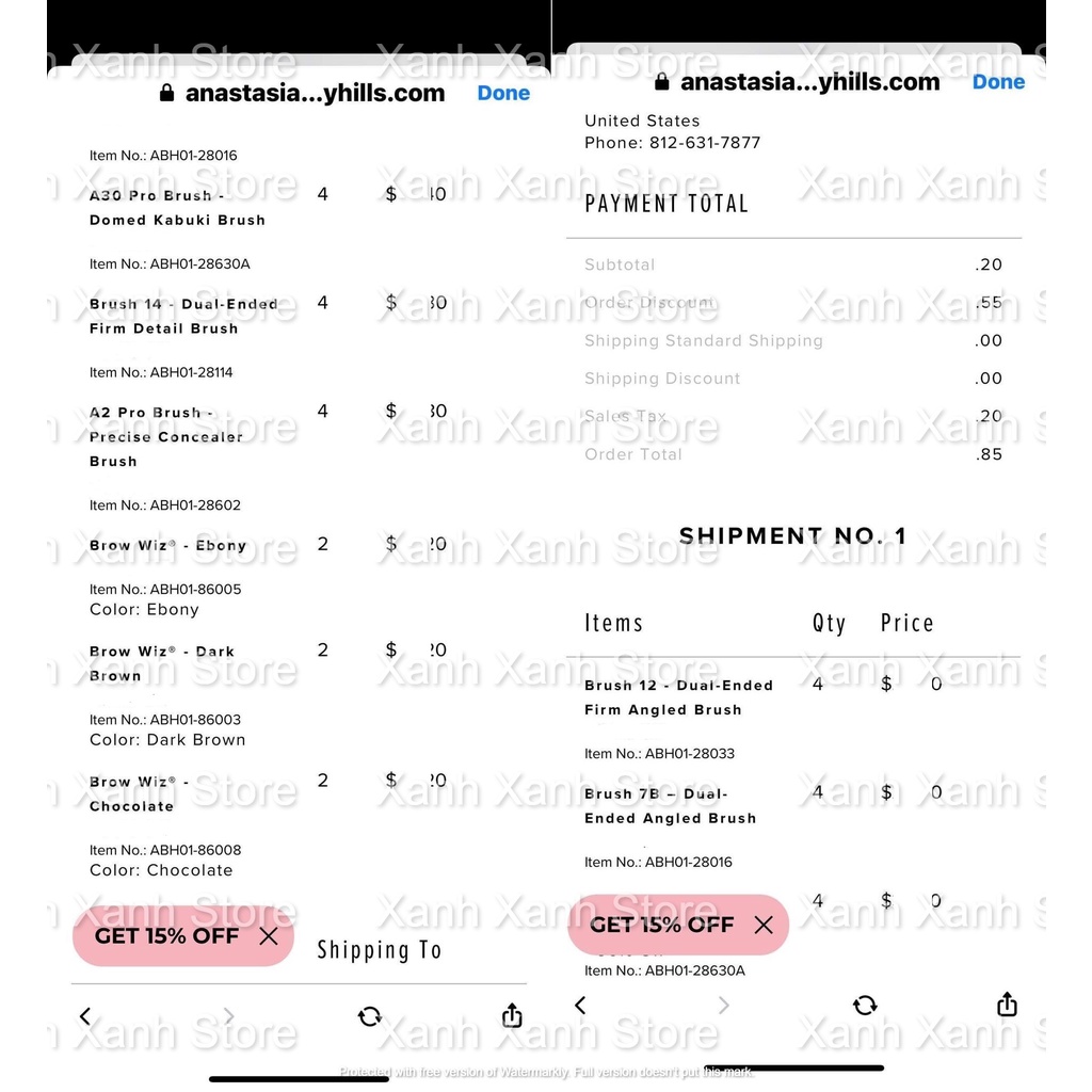 Cọ Mày Anastasia Beverly Hills Các Loại ABH 7B/12/14