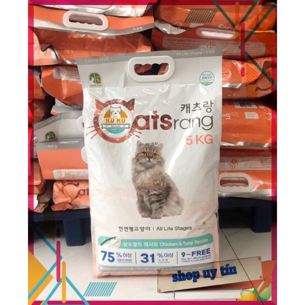 Thức ăn hạt cho mèo Catsrang - 5kg - bao bì mới