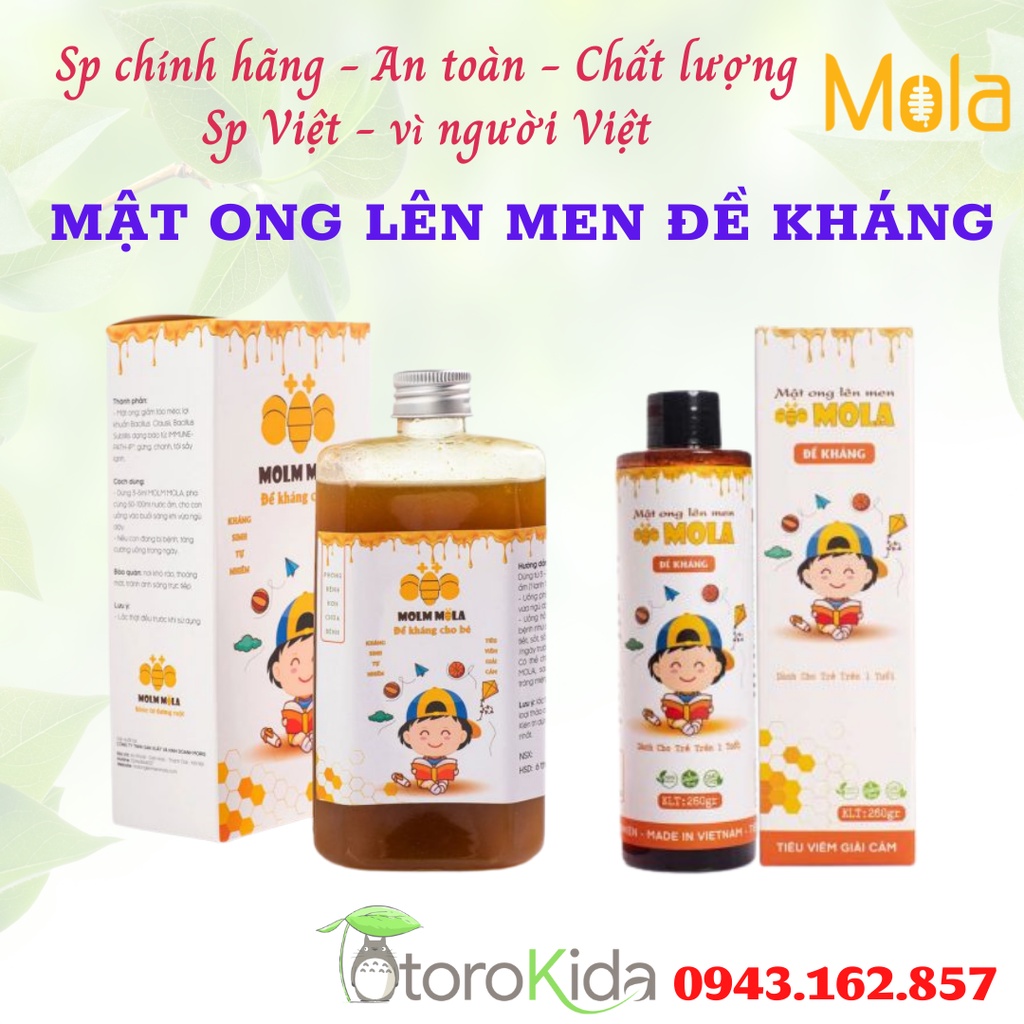 Mật ong lên men MOLA ĐỀ KHÁNG ăn ngon miệng, tiêu hóa tốt, tăng đề kháng, giảm ho