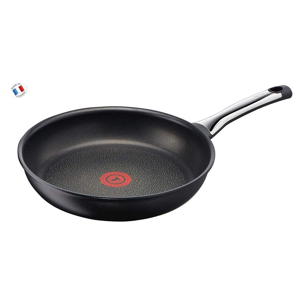 Chảo Tefal Titanium Fusion ø 21-24-28cm chống dính vân đá - Hàng Đức Chính hãng