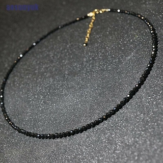Vòng cổ choker màu đen đính đá pha lê quyến rũ cho nữ