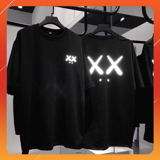 Áo thun tay lỡ unisex nam nữ phản quang xx