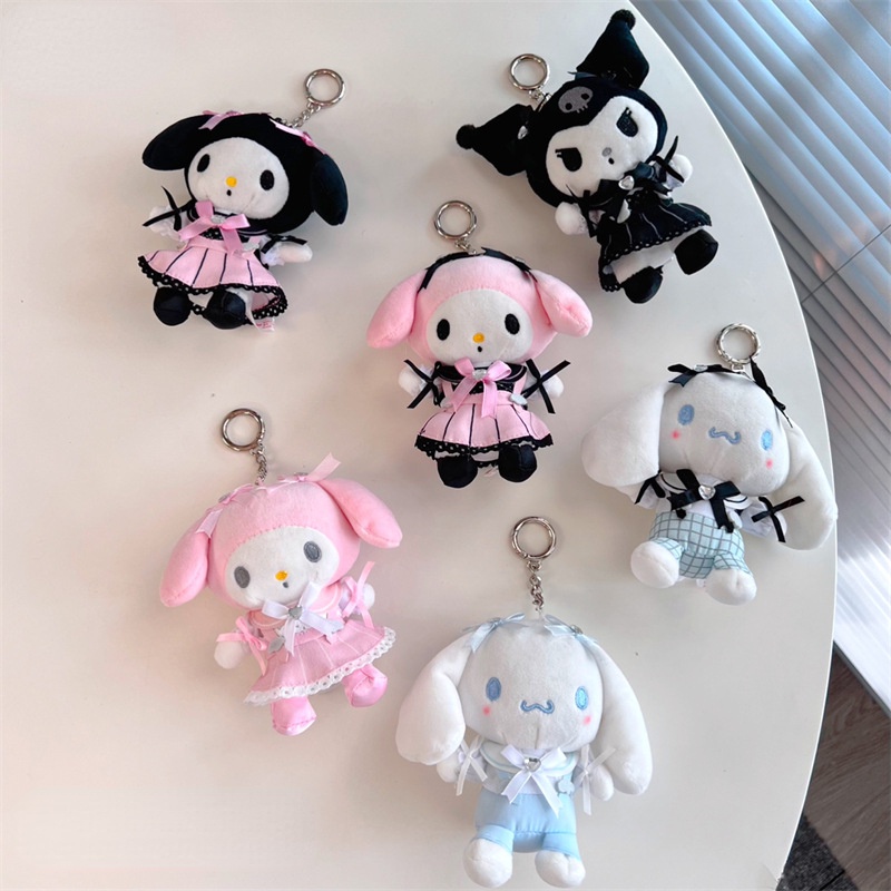 SANRIO Móc Khóa Hình Đồ chơi nhồi bông Kuromi My Melody Dễ Thương