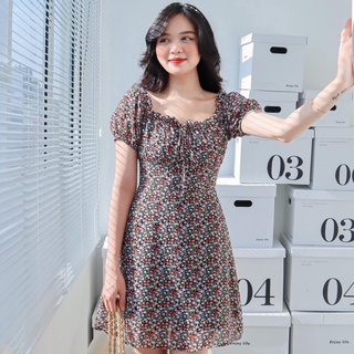 Đầm SACHI - Đầm  nhún ngực cột nơ