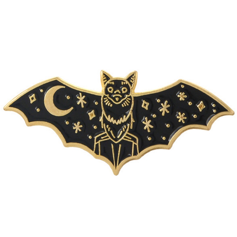 Huy Hiệu Cài Áo Kim Loại Hình Chú Dơi/Người Dơi Độc Đáo