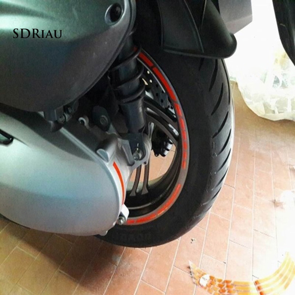 Set 16 miếng dán phản quang trang trí vành bánh xe