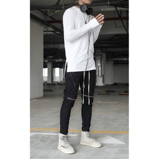 áo thun longtee tay dài xẻ tà