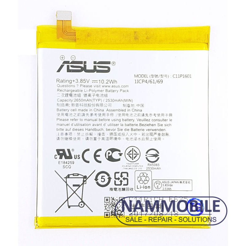 Pin ASUS ZENFONE 3 5.2 ZE520KL C11P1601 2650mAh Zin chính hãng