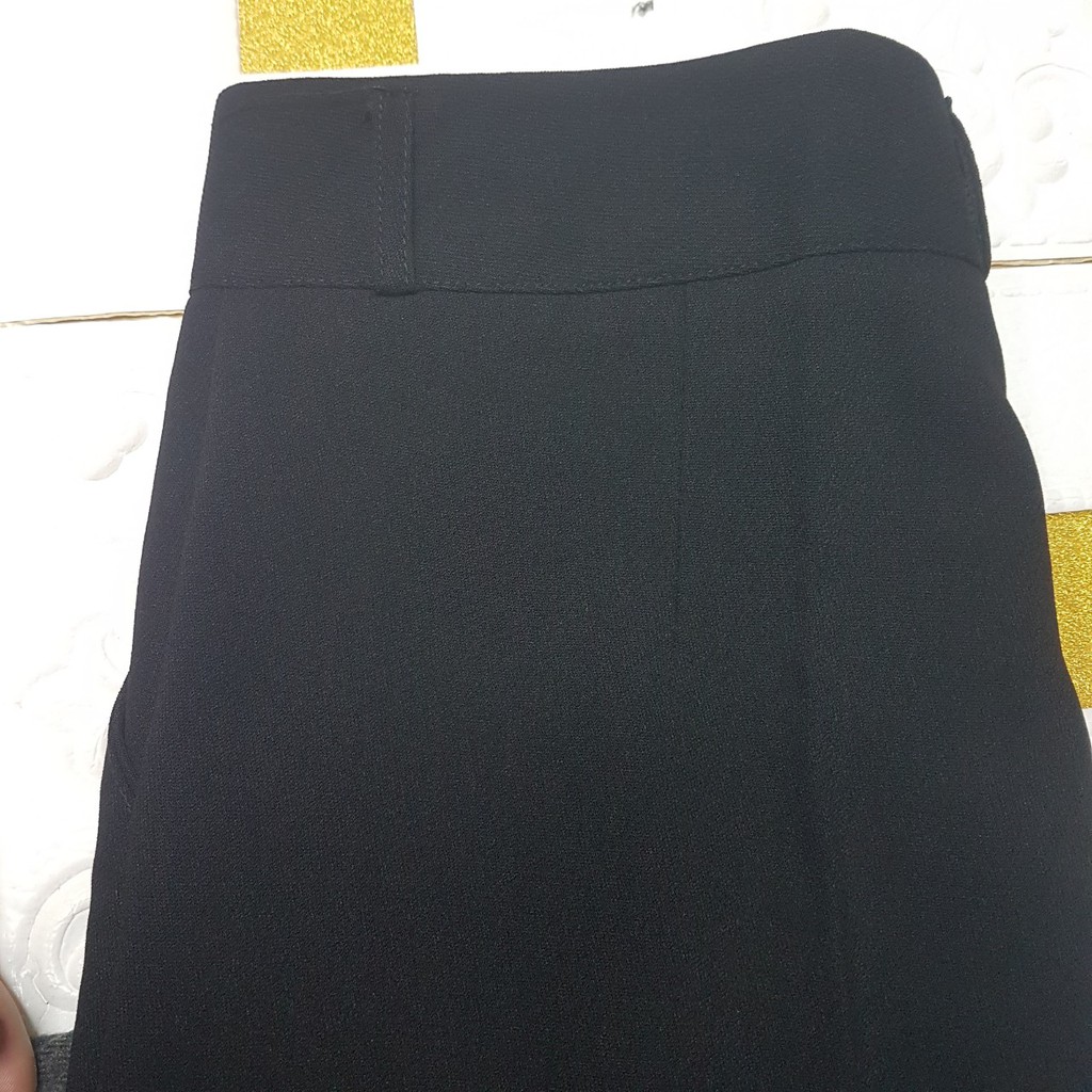 Quần Baggy nữ chất vải tuyết mưa dày dặn màu Đen / Trắng / Xanh than - Kiểu dáng quần tây Baggy lưng cao cực dễ phối đồ | BigBuy360 - bigbuy360.vn