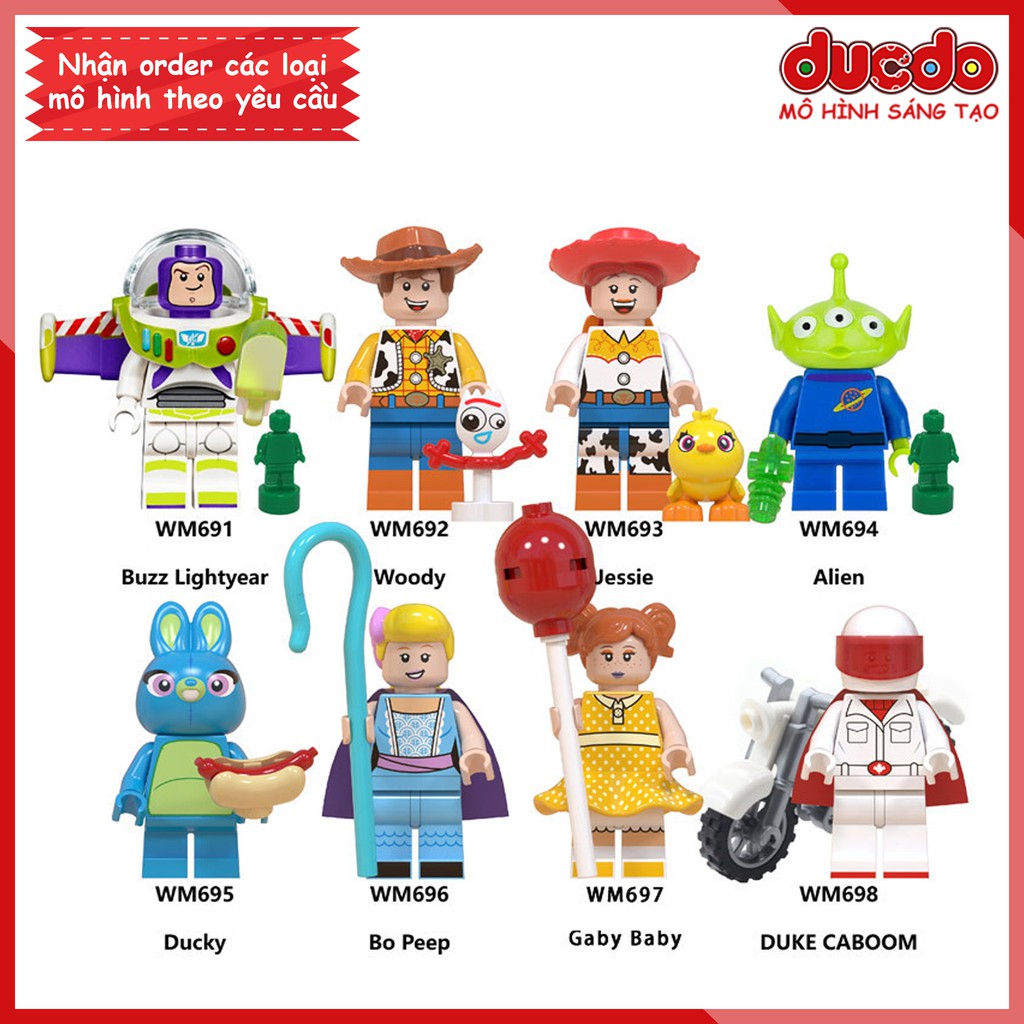 Minifigures các nhân vật trong Toy Story 4 - Đồ chơi Lắp ghép Xếp hình Mini Mô hình WM WM6060