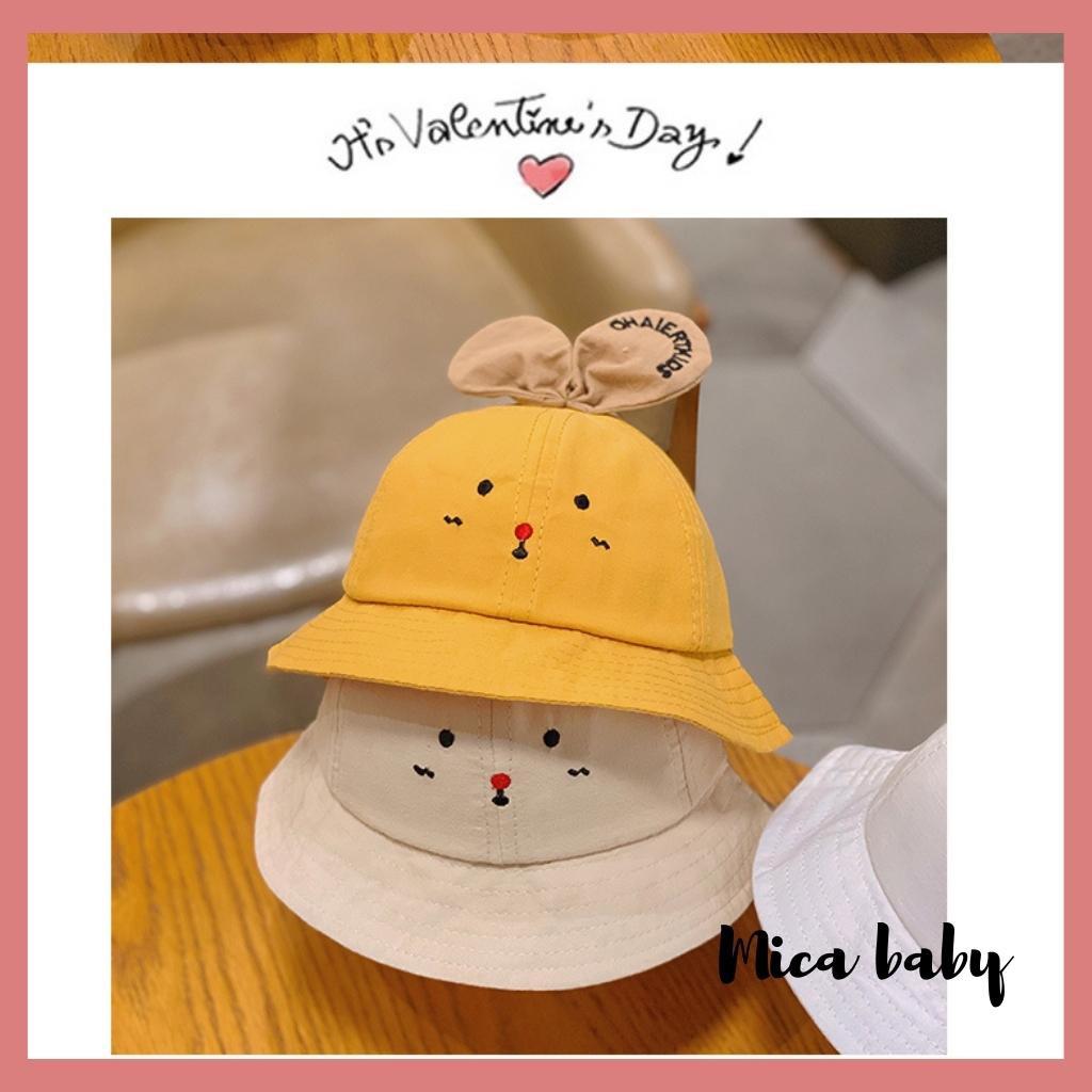 Mũ tai bèo hình chuột đính nơ đáng yêu cho bé Mica Baby MH136