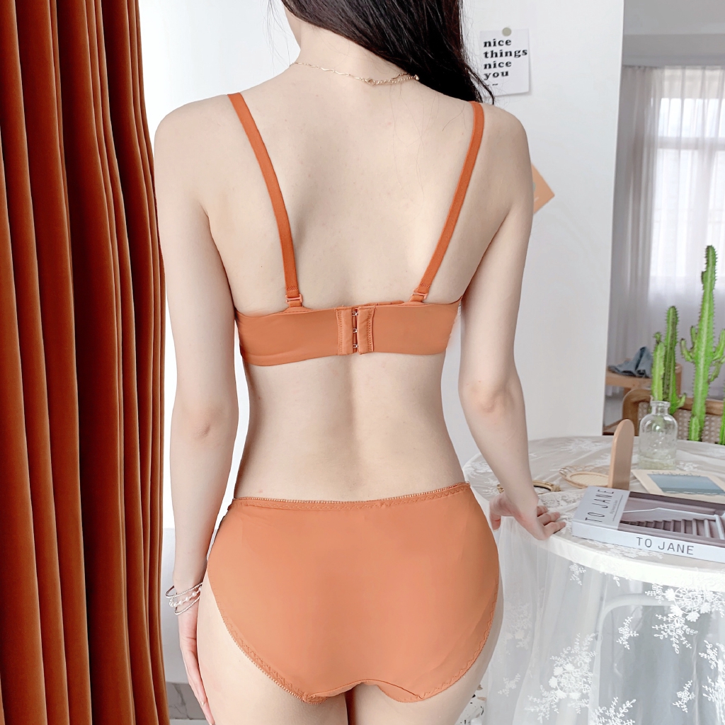 Áo Ngực Thắt Nơ Không Gọng Kim Loại Size 32-38ab