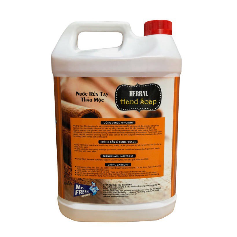 (Siêu tiết kiệm) Nước rửa tay tiệt trùng an toàn cho da Mr Fresh Hàn Quốc 5 lít | BigBuy360 - bigbuy360.vn