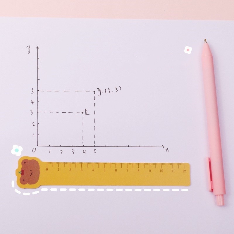 Thước Kẻ 12cm Họa Tiết Hoạt Hình Đáng Yêu Dành Cho Học Sinh