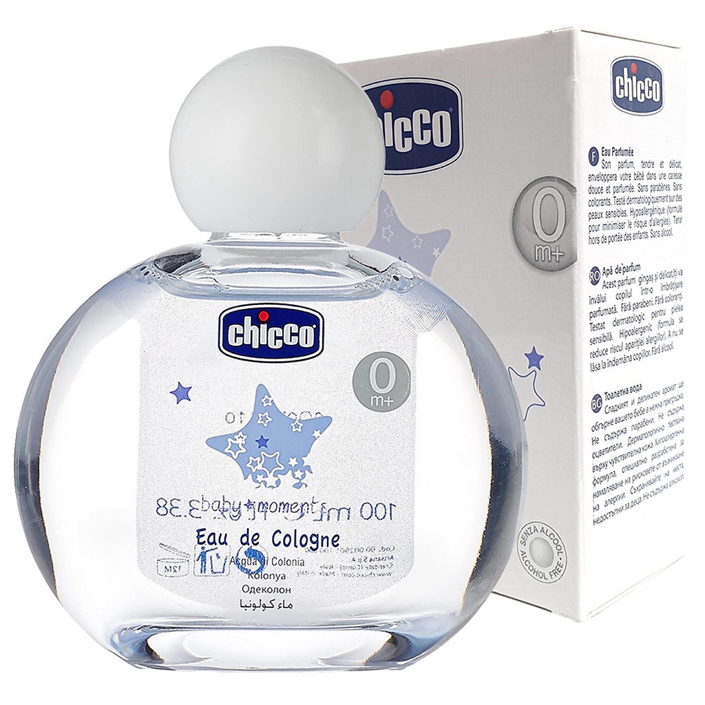 Nước Hoa Hương Tự Nhiên 0M+ Chicco 100ml Cho Bé Thơm Mát Cả Ngày