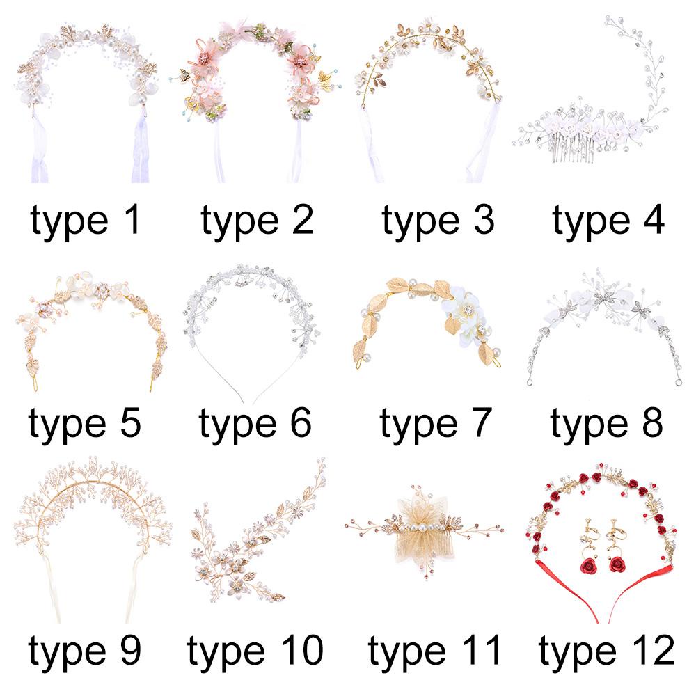 LEILY Phụ Kiện Cài Tóc Hình Vương Miện Handmade Thời Trang Đám Cưới