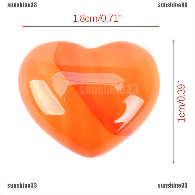 [MULINHE] Đá Thạch Anh Pha Lê Chakra Hình Trái Tim Mini Chữa Bệnh Reiki