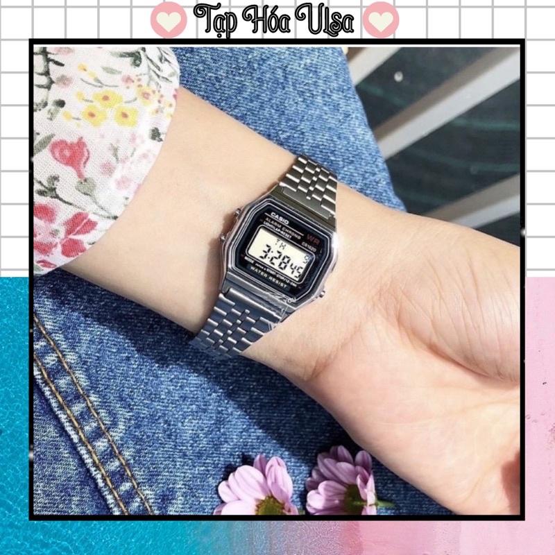 ĐỒNG HỒ ĐÔI UNISEX, ĐỒNG HỒ ĐIỆN TỬ NAM NỮ THỜI TRANG CASIO A159