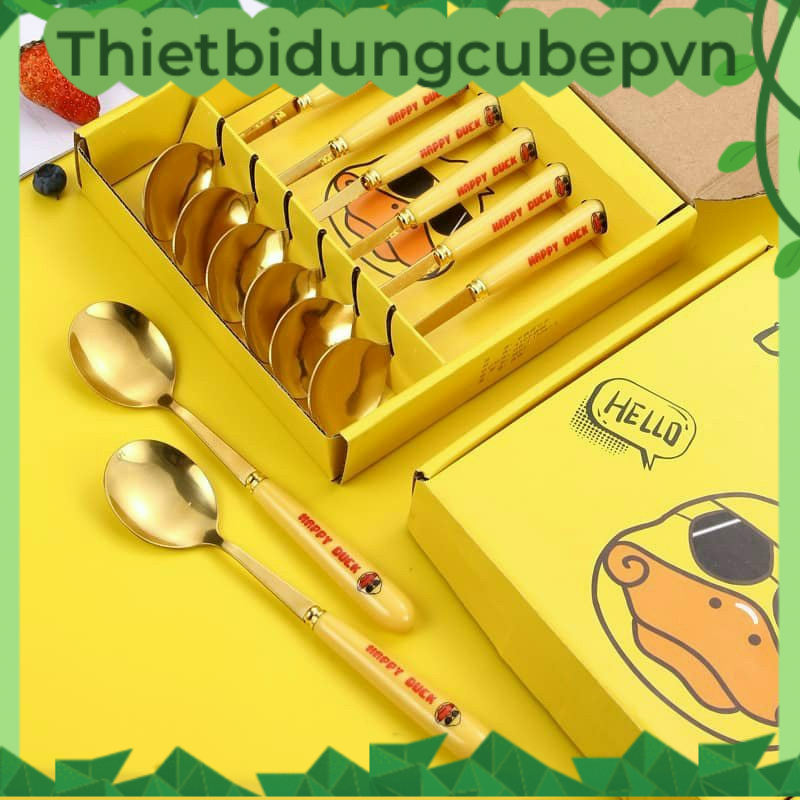 Hộp 6 muỗng vịt vàng
