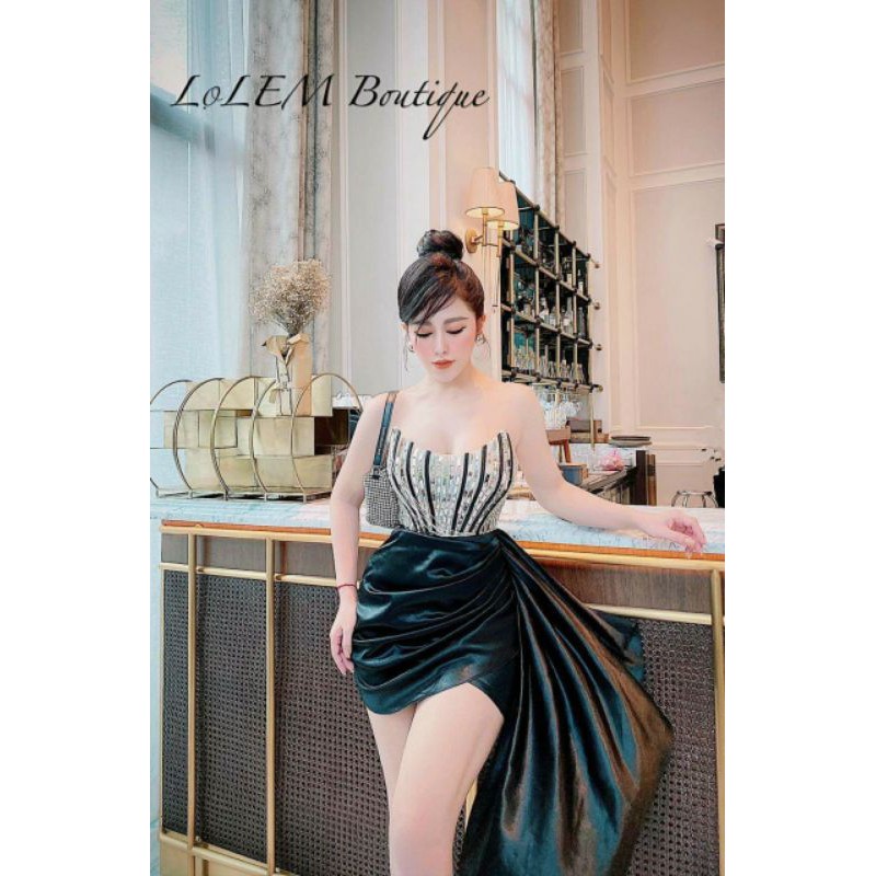 Đầm body cúp ngực kết đá cao cấp