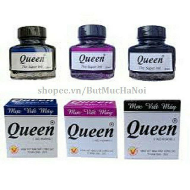 [Mã 151LSSALE giảm 10k đơn 50k] Mực bút máy viết máy QUEEN 30 ml