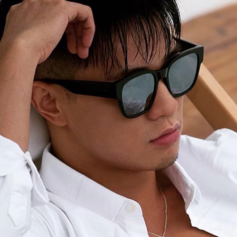 Kính Mát Gọng Vuông Chống Tia UV Phong Cách Âu Mỹ