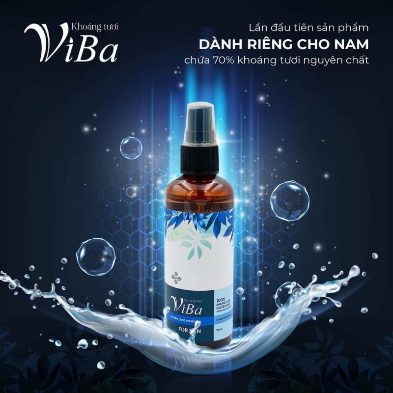 COMBO XỊT KHOÁNG & GEL RỬA MẶT CHĂM SÓC DA CHO NAM VIBA