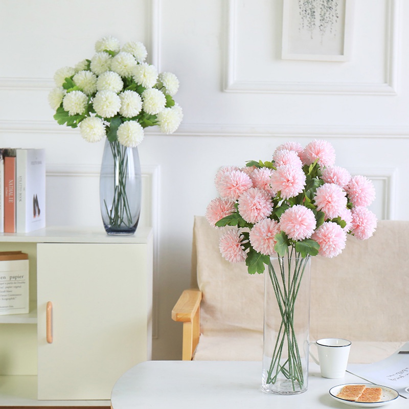 Hoa giả - Hoa Cúc Pansy Havi cao cấp 65cm 1 cành 3 bông to decor bền, đẹp, sang trọng, giống thật
