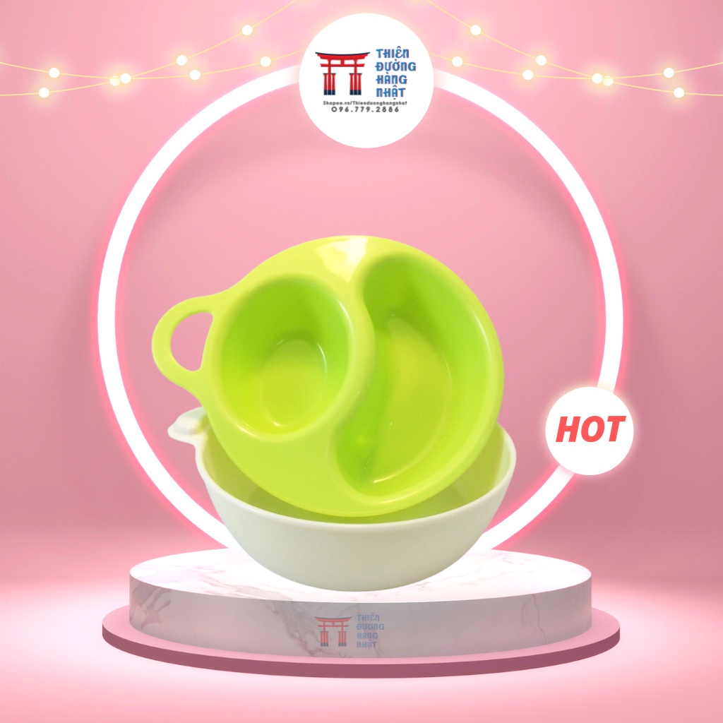 Bát ăn dặm chia ngăn Inomata cho bé ăn dặm - Nhật Bản