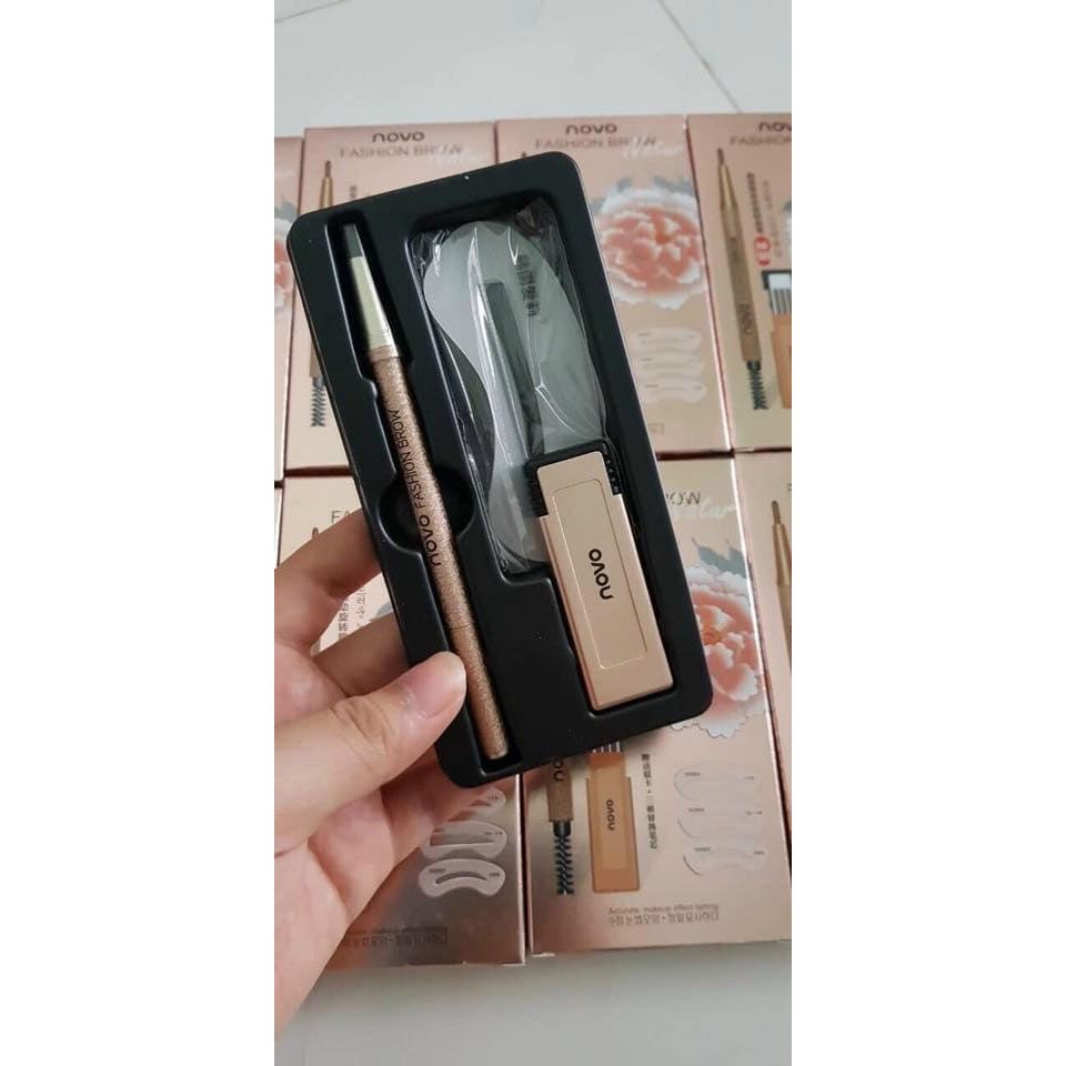 CHÌ KẺ MÀY⭐ nhãn hiệu Novou- chính hãng, không trôi (tặng khuôn kẻ mày) | BigBuy360 - bigbuy360.vn