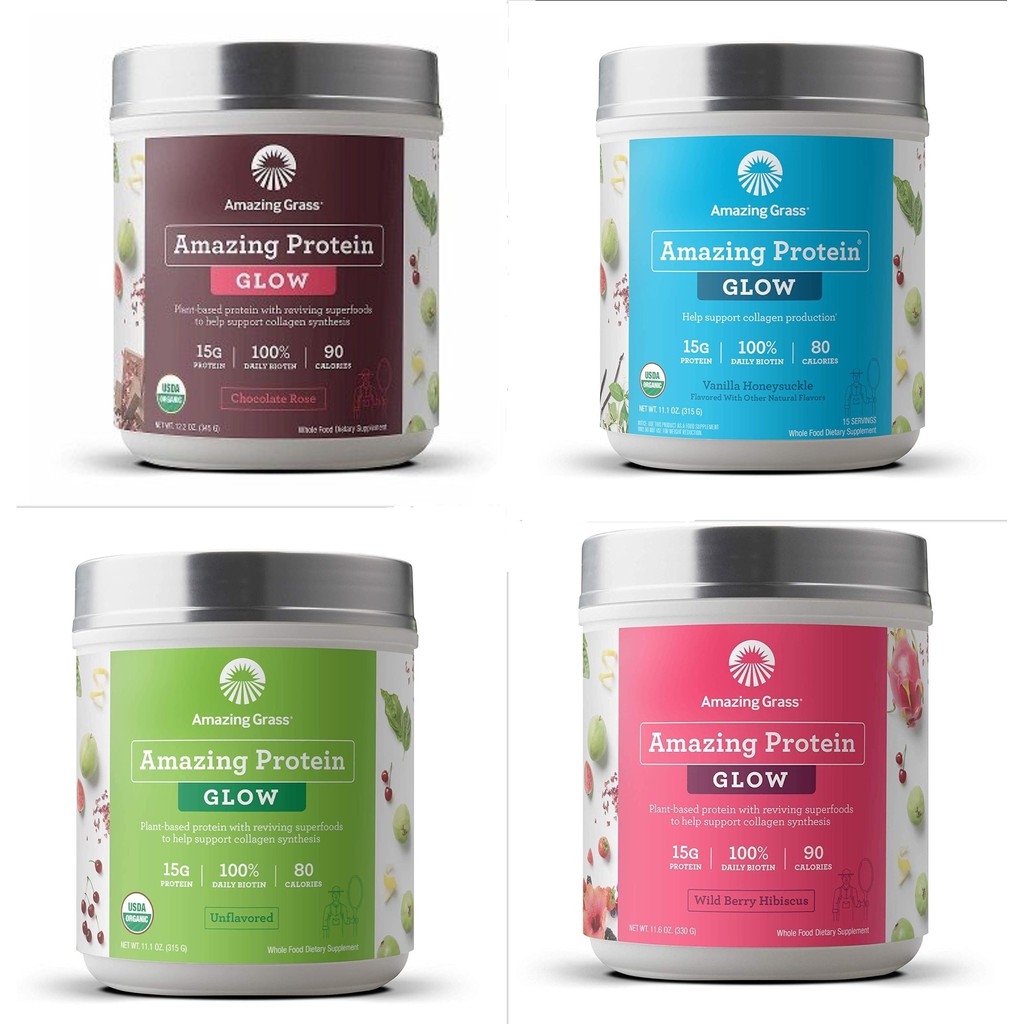 Bột protein glow/ digest hữu cơ Amazing Grass
