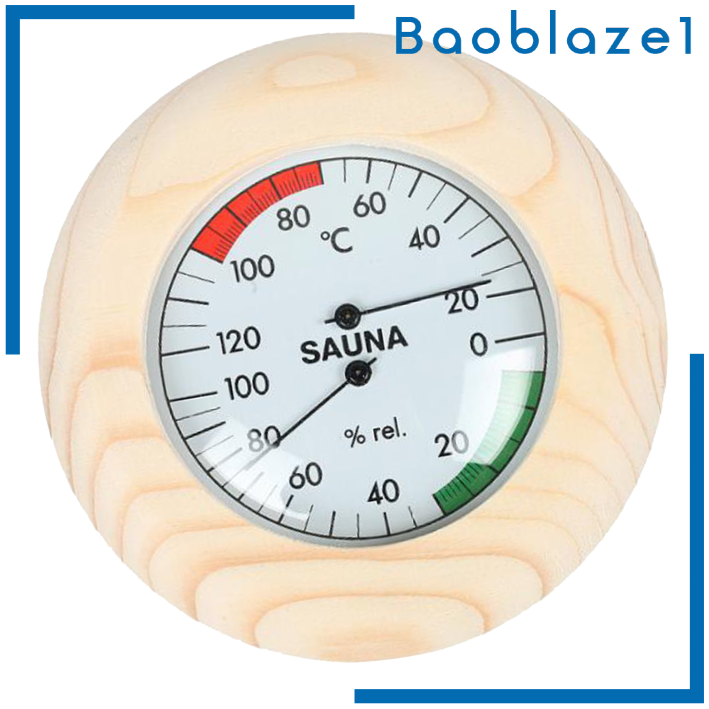 [BAOBLAZE1]Digital Sauna Wooden Hygrothermograph Thermometer & Hygrometer fpr Sauna Room