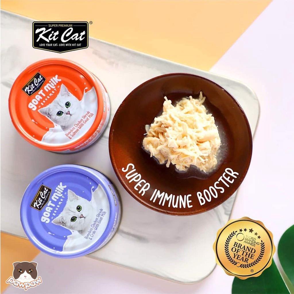 Pate Sữa Dê Kit Cat Dành Cho Mèo Lon 70g - Pate Cho Mèo Từ Sữa Dê