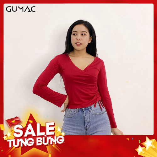 -HÀNG NHẬP KHẨU Áo nữ tay dài rút eo GUMAC AT12932 Liên hệ mua hàng 084.209.1989