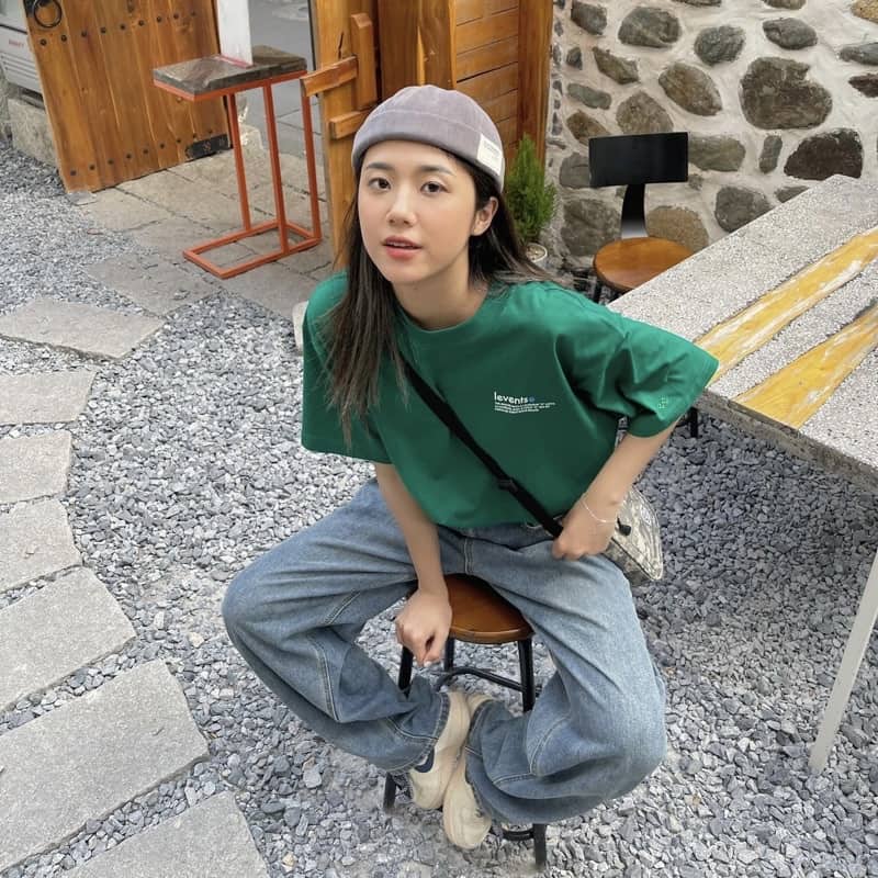 Áo Thun Tay Lỡ Unisex LEVENTS POPULAR màu XANH LÁ/VÀNG/ĐEN /Nam nữ unisex/ Áo phông cổ tròn form rộng Jaystoree2