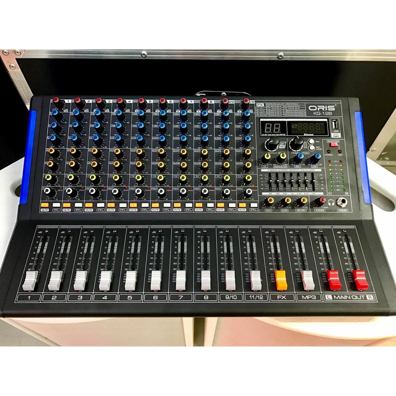 MIXER ORIS KG-12B -12 LINE ÂM THANH HAY CÓ BLUETOOTH,PC,USB - HÀNG NHẬP FULLBOX