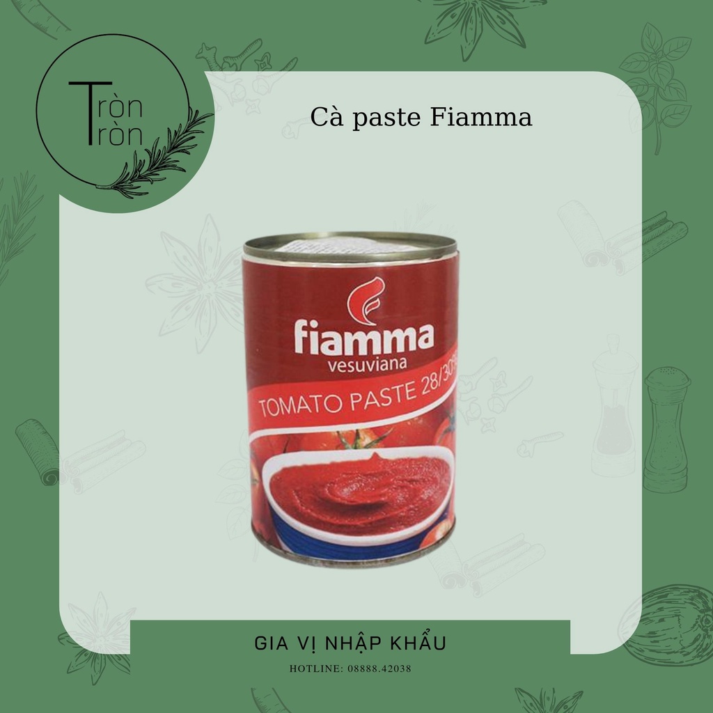 FIAMMA Cà chua paste xay nhuyễn - 400g nấu ăn nấu mì Ý bò bằm pizza
