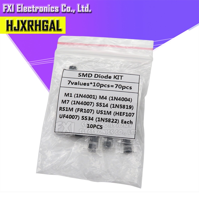 Set 10 Đi Ốt 7 Loại * 10 Cái / Gói Đi Ốt SMD / M1 (1N4001) / M4 (1N4004) / M7 (1N4007) / SS14 US1M RS1M SS34