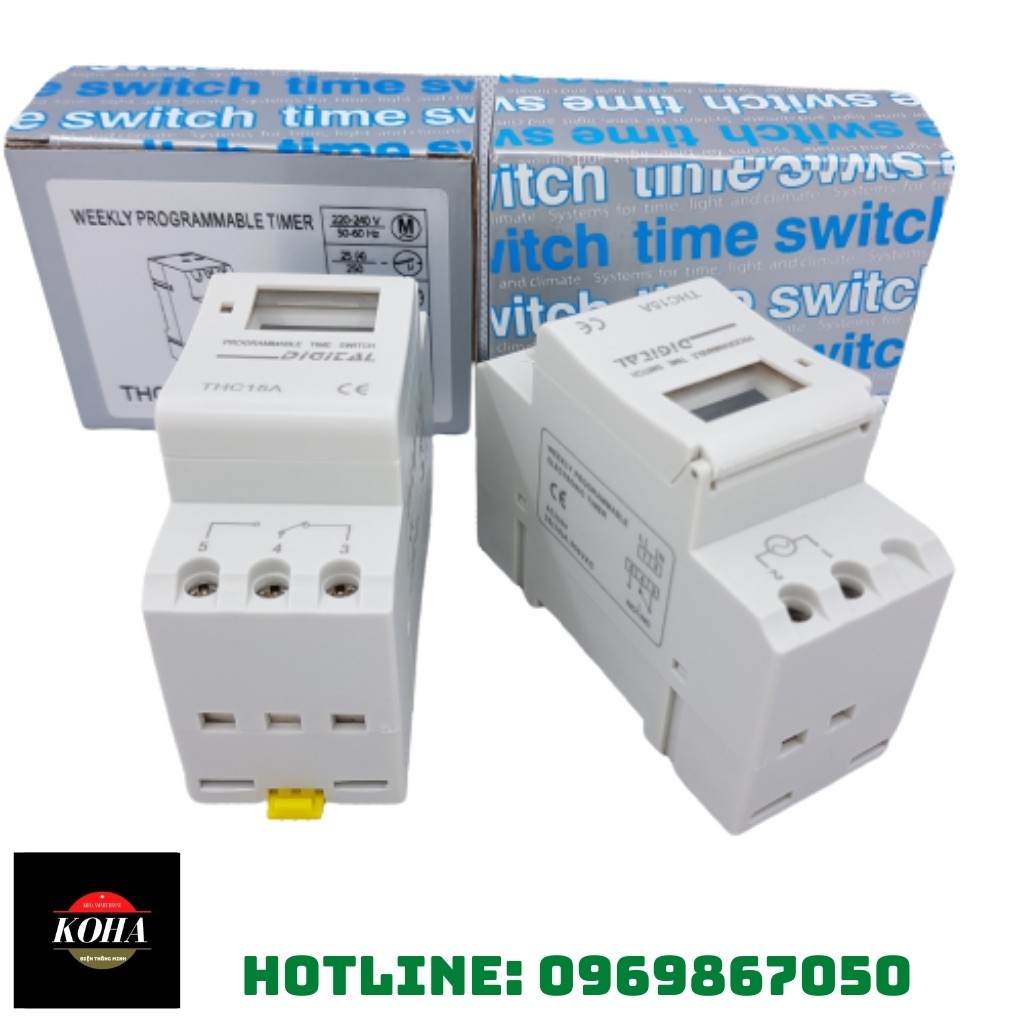 Thiết bị hẹn giờ điện tử THC15A-220V, Timer bật tắt các thiết bị điện tự động