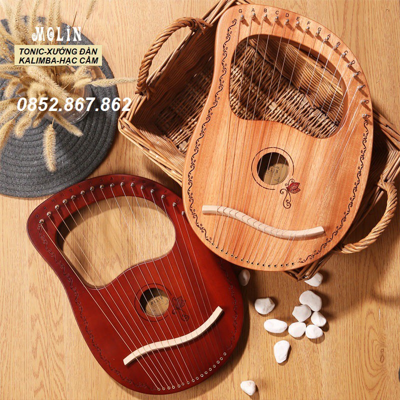 [Lyre 16 dây Molin] Đàn hạc cầm tay LYRE HARP MOLIN-IM012 đày đủ phụ kiện 16 DÂY Âm vang phím chuẩn